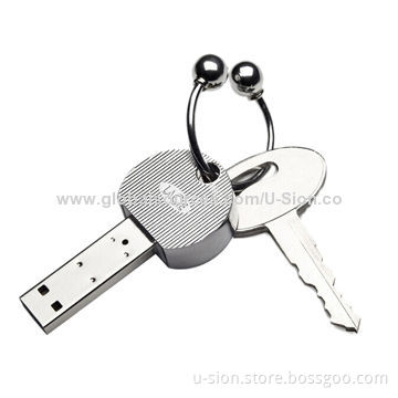 Promotional Key-shaped USB Flash Drives, Imprint Based on Your Design, Customized Shapes Welcomed